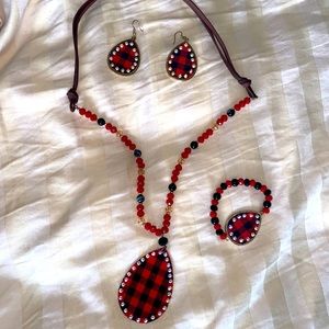 Red Buffalo plaid set